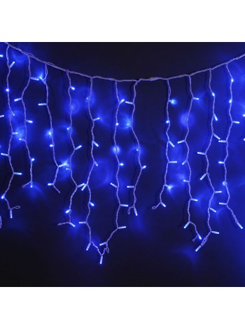 БАХРОМА 3 х 0.7 х 0,4 с/д цвет свечения: синий 10 ватт, 176 led, провод белый, IP 65