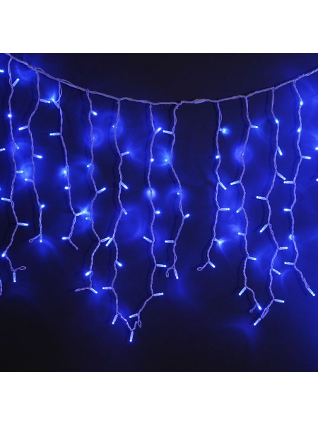 БАХРОМА 3 х 0.7 х 0,4 с/д цвет свечения: синий 10 ватт, 132 led, провод белый, IP 65