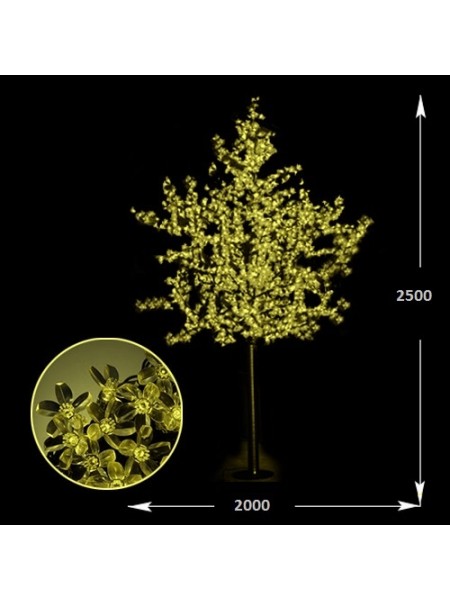 СД дерево "Сакура" 2000мм-2500мм 1728 led Yellow