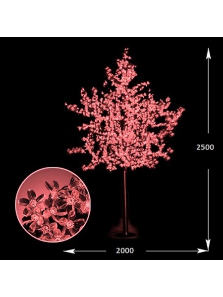 СД дерево "Сакура" 2000мм-2500мм 1728 led Red