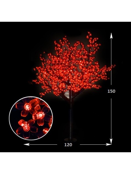 СД дерево "Сакура" 1200мм-1500мм 480 led RED