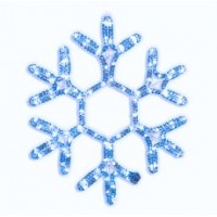 Снежинка из дюралайта 60см (синяя)