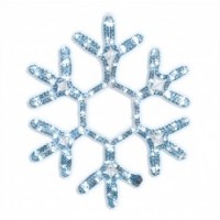 Снежинка из дюралайта с контроллером 60 см. (Белая)