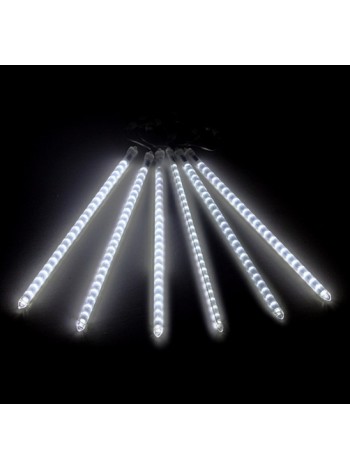 Сосульки LED, Белые из 50см пластиковых трубок (7шт). коробка 50шт.