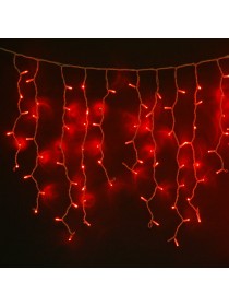 БАХРОМА 3 х0,4 с/д цвет свечения: красный 10 ватт, 176 led, провод черный, IP 65