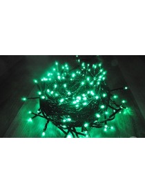 Шнурок 100 LED Мульти, темно-зеленый провод, 13,5м, коробка 40шт.